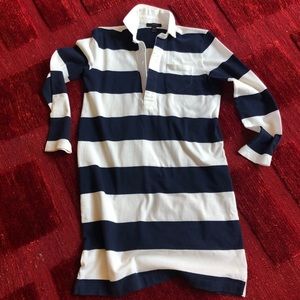 J. Crew women’s striped rugby dress NWT.